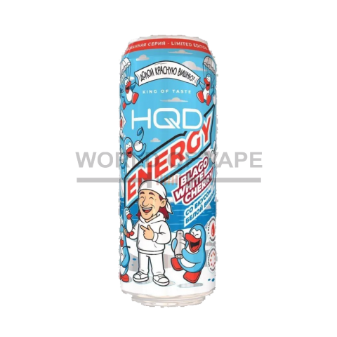 Напиток безалкогольный тонизирующий энергетический "HQD ENERGY BLAGO WHITE CHERRY" белая вишня 0,45 мл