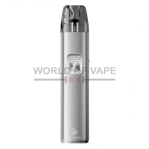 Вейп ELFBAR ELFX 2 ( Titanium Silver ) Серебристый – Многоразовая pod‑система с долгим сроком службы и стабильным вкусом