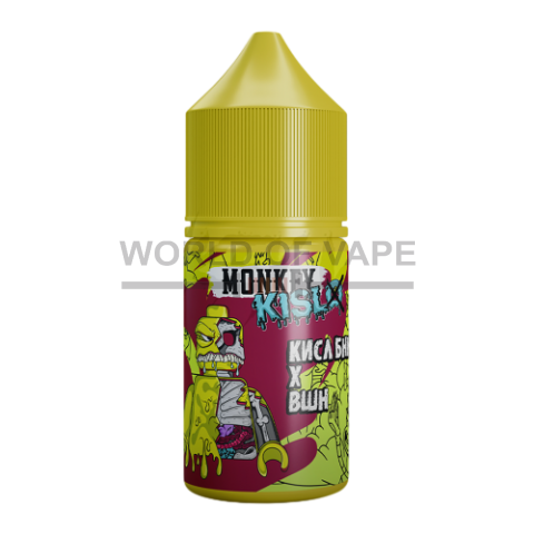 Жидкость для вейпа Monkey Vape Kislo 25 мл #7 Кисл Бнн Вшн(кислый зеленый Банан с Вишней)