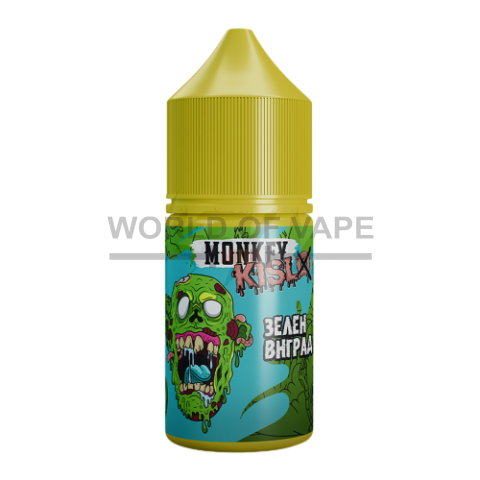 Жидкость для вейпа Monkey Vape Kislo 25 мл #12 Кисл зелен внград(кислый Зеленый Виноград)