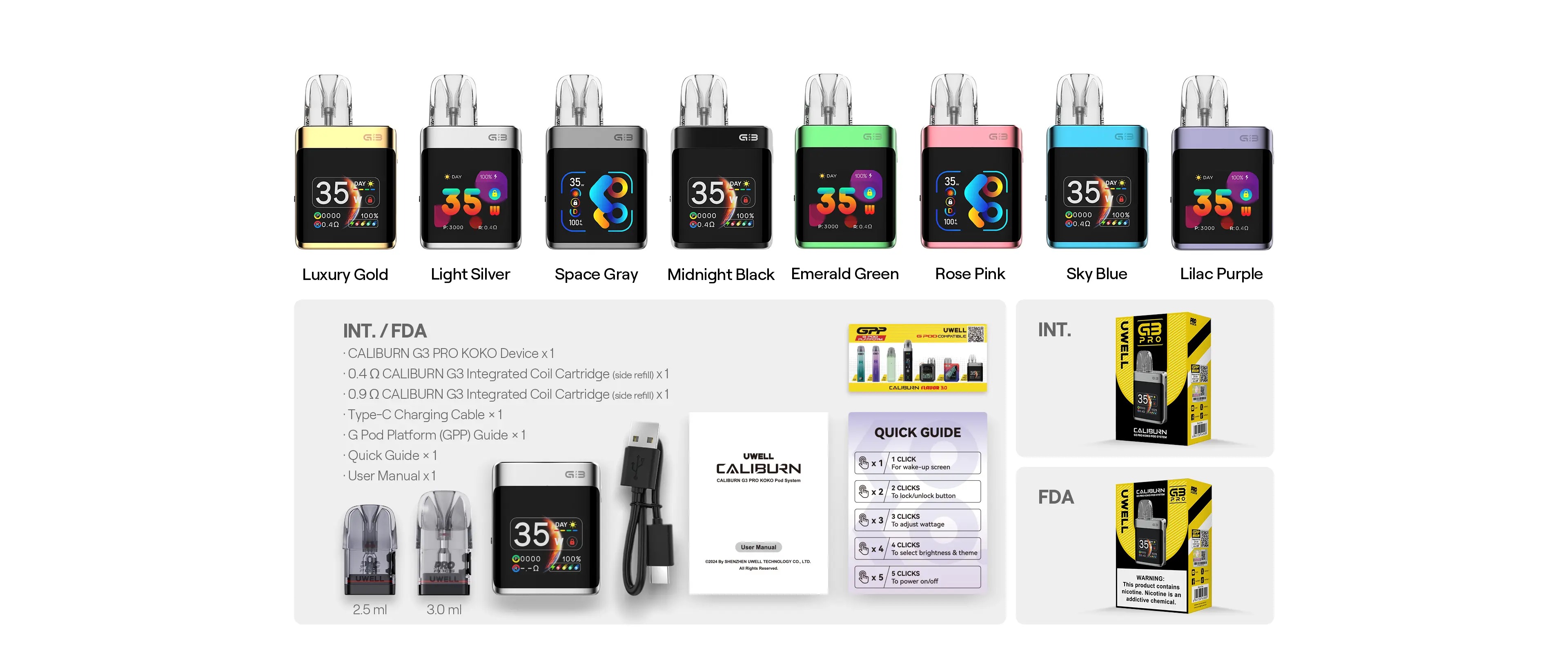 Совместимость UWELL CALIBURN G3 PRO KOKO