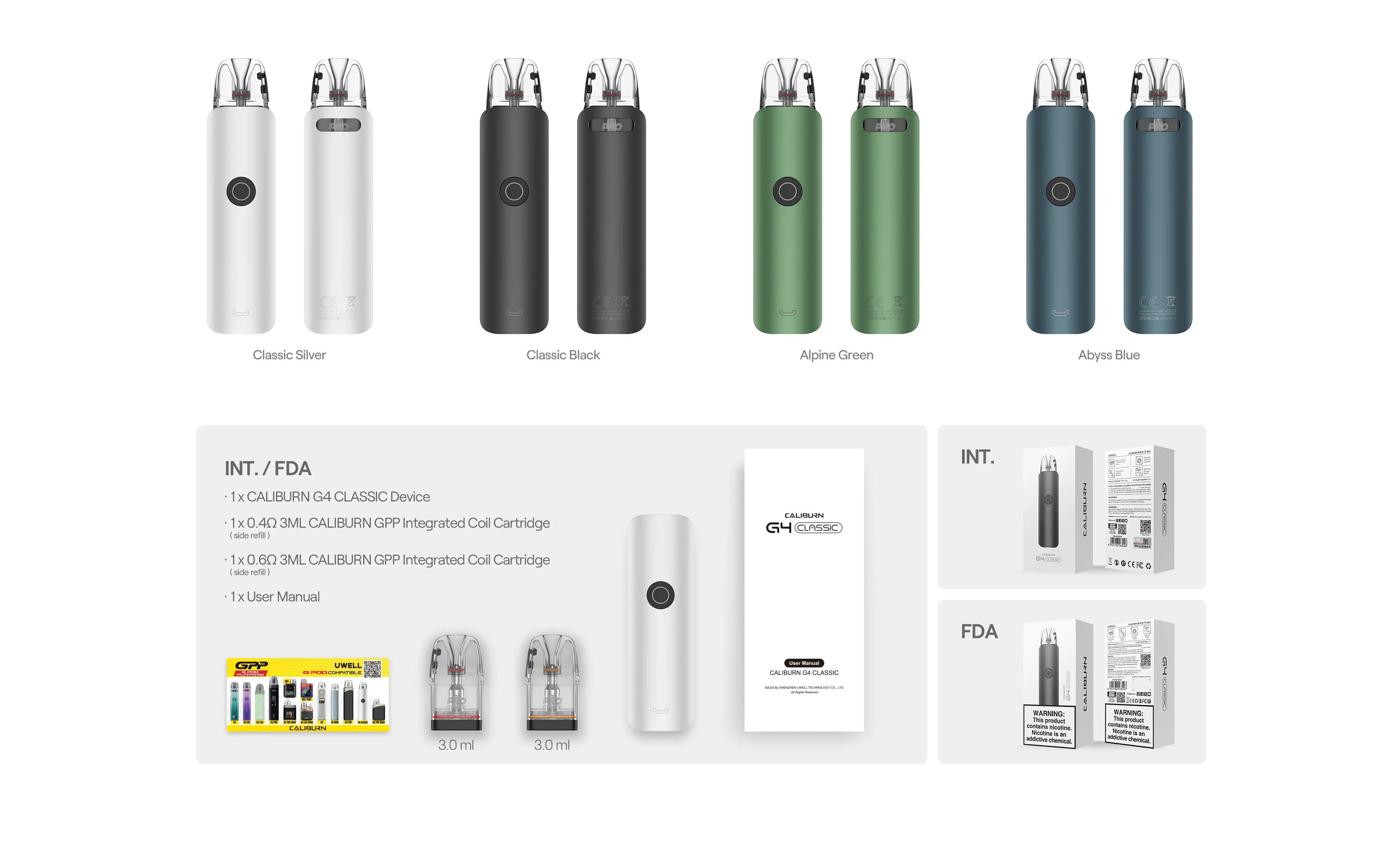 Комплект UWELL CALIBURN G4 CLASSIC