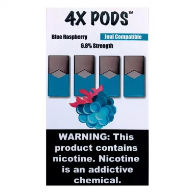 Комплект 4X PODS Blue raspberry (6.8%)