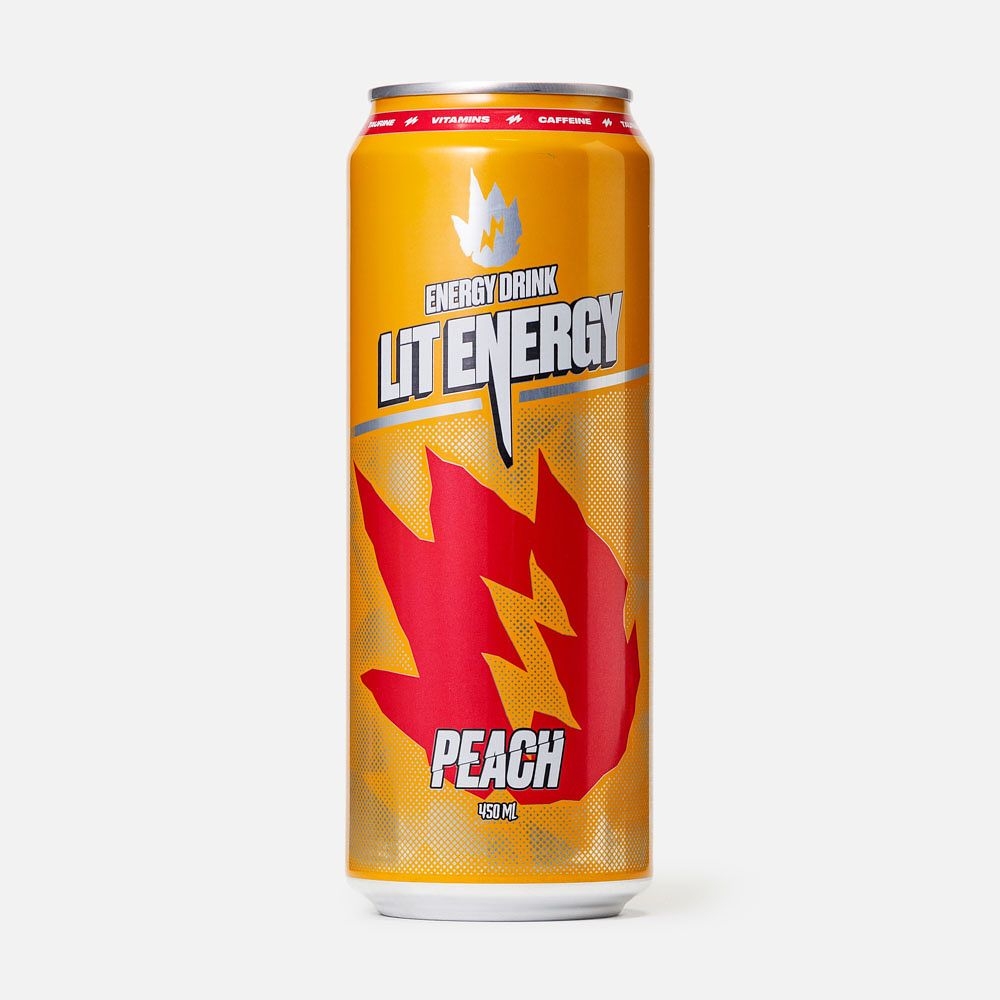 Напиток безалкогольный тонизирующий энергетический "LIT ENERGY PEACH MANGO" персик манго 0,45 л (РФ)