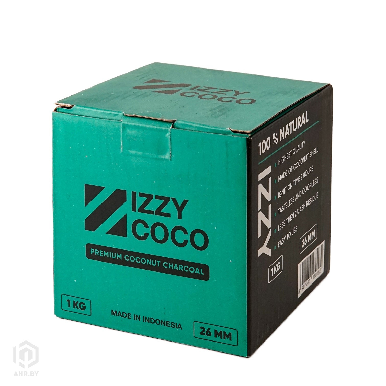 Уголь кокосовый Izzy Coco 26 мм 64 куб/пачка 1 кг, Индонезия