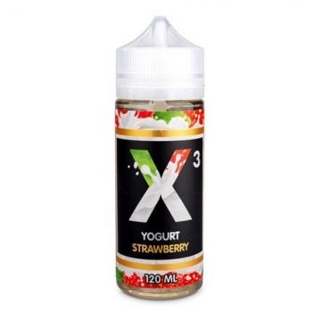 Жидкость X-3 Yoghurt Клубника 120 мл