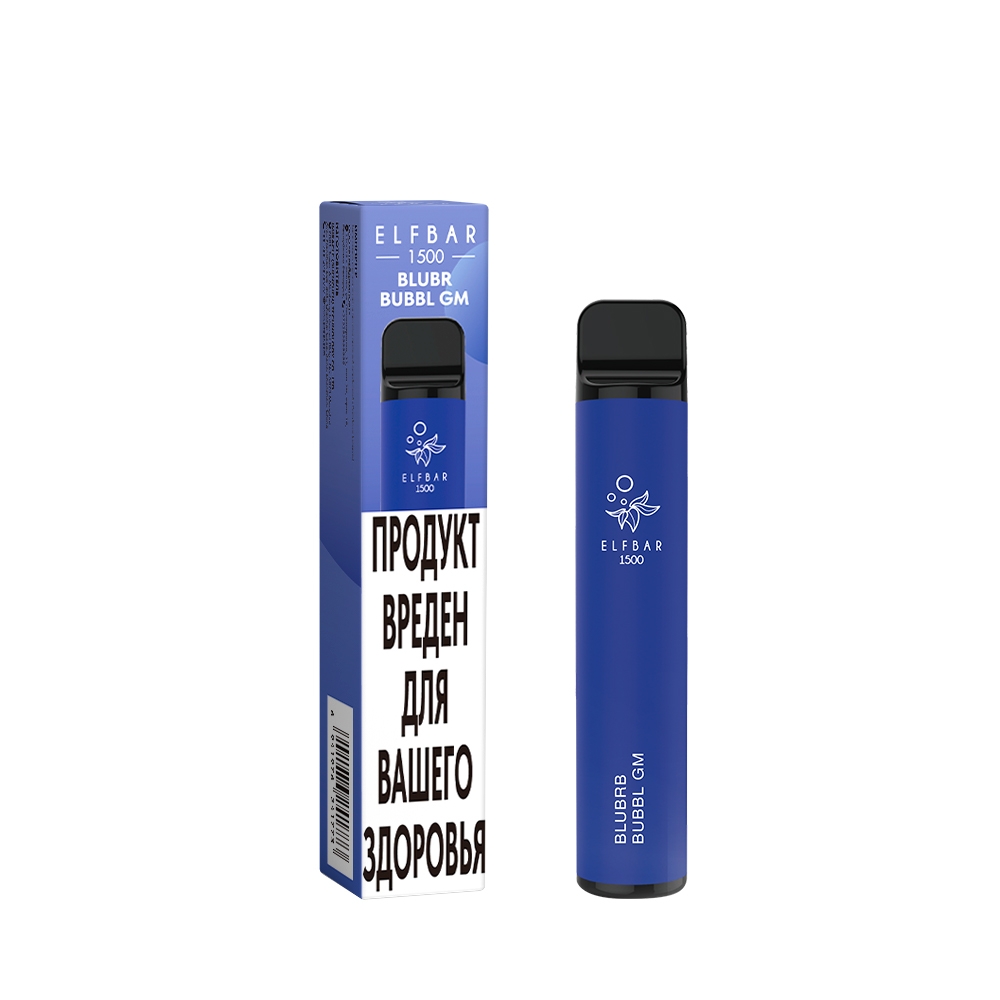 Одноразовая ЭСК ELF BAR 1500 - BLUBR BUBBL GM (Черничная жвачка)