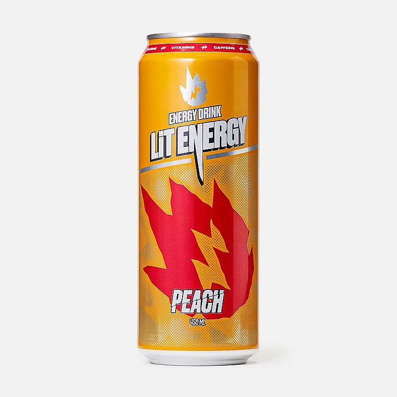 Напиток безалкогольный тонизирующий энергетический "LIT ENERGY PEACH MANGO" персик манго 0,45 л (РФ)